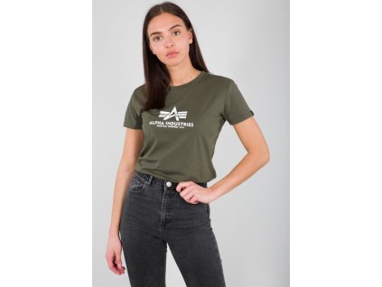 ALPHA INDUSTRIES Dámske tričko New Basic - dark olive (196051/142)