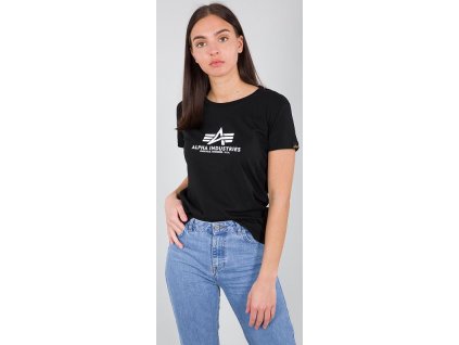 ALPHA INDUSTRIES Dámske tričko New Basic - čierne (196051/03)