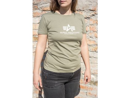 ALPHA INDUSTRIES Dámske tričko New Basic - olivové (196051/11)