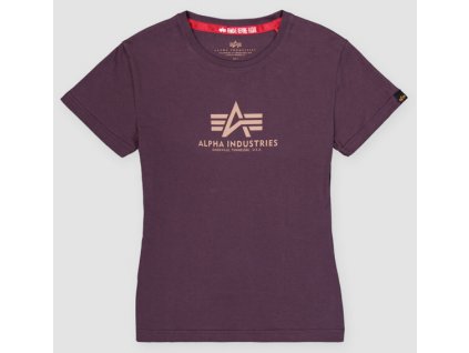 ALPHA INDUSTRIES Dámske tričko New Basic - plum (196051/719)