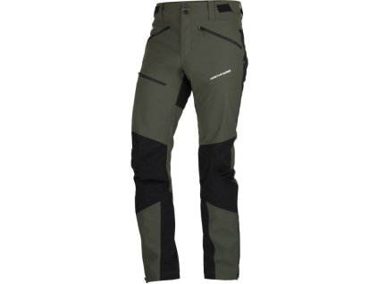 NORTHFINDER Dlhé nohavice 3L GINO - black / darkgreen (108236-550)