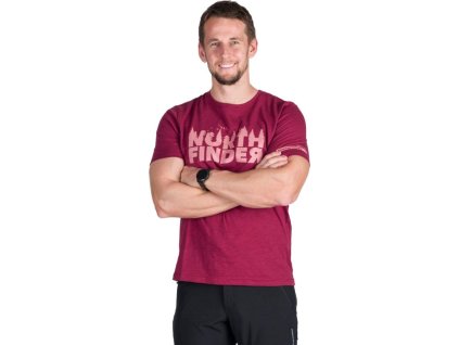 NORTHFINDER Tričko JOSEF - darkred (108267-307)