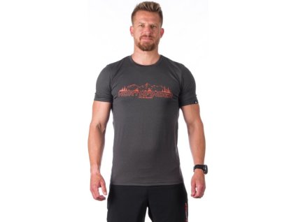 NORTHFINDER Tričko JOHNATHAN - blackmelange (107487-274)