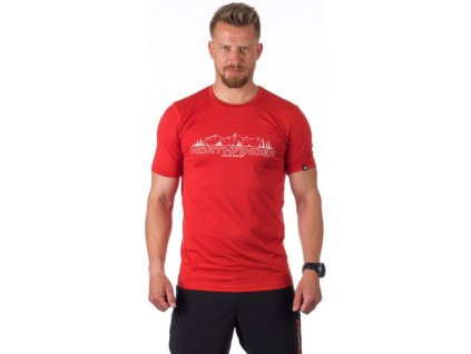 NORTHFINDER Tričko JOHNATHAN - darkredmelange (107487-633)