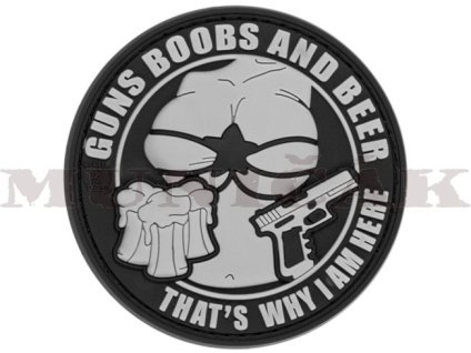 JTG 3D PVC Nášivka/Patch Guns Boobs and Beer