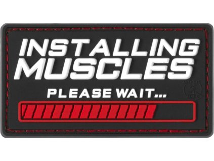 JTG 3D PVC Nášivka/Patch Installing Muscles - black / white
