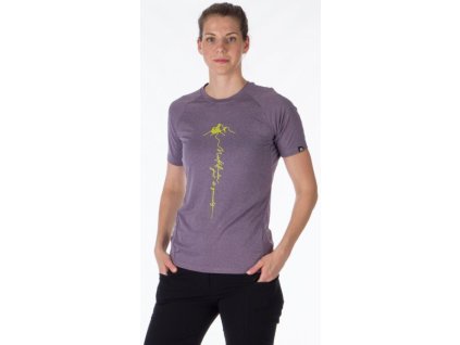 NORTHFINDER Dámske tričko MISHA - purplemelange (107504-559)