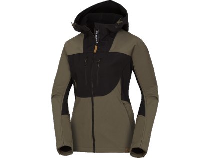 NORTHFINDER Dámska bunda 3L ZARA - čierna/tmavo zelená (106984-550)