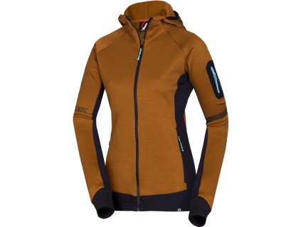 NORTHFINDER Dámska mikina PAT Fleece - mustard / black (107830-579)
