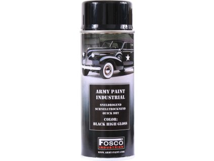 FOSCO Kamuflážna farba na zbraň, sprej 400ml - gloss black / lesklá čierna