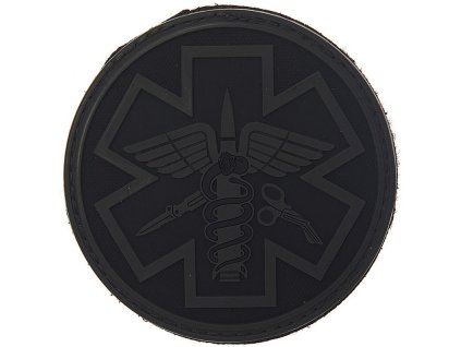 3D PVC Nášivka/Patch Para medic - čierna