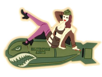 101 INC 3D PVC Nášivka/Patch Pinup girl Bomb (#8077)