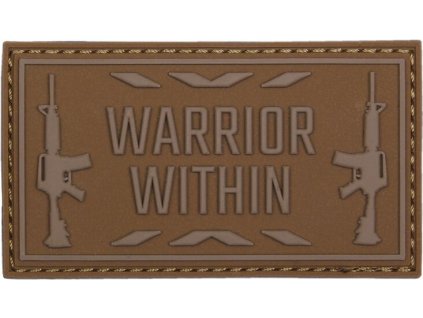 3D PVC Nášivka/Patch Warrior within - coyote
