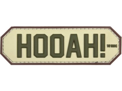 3D PVC Nášivka/Patch HOOAH! - piesková