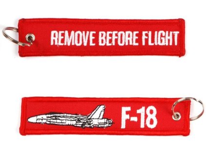 Kľúčenka Remove before flight + F-18