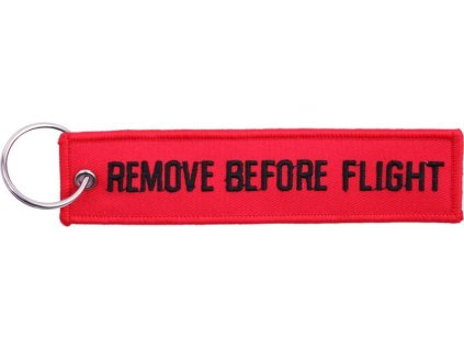 Kľúčenka Remove before flight - červená / čierna - červená/čierna