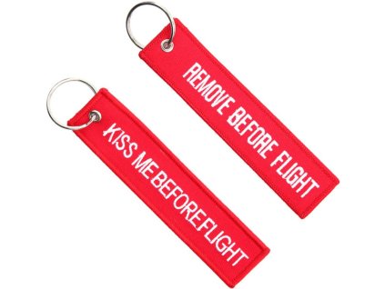Kľúčenka Remove before flight + Kiss me before flight