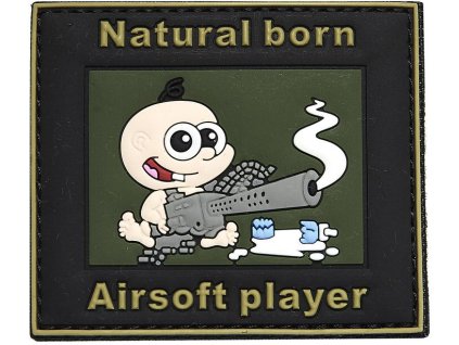3D PVC Nášivka/Patch Natural born - farebná