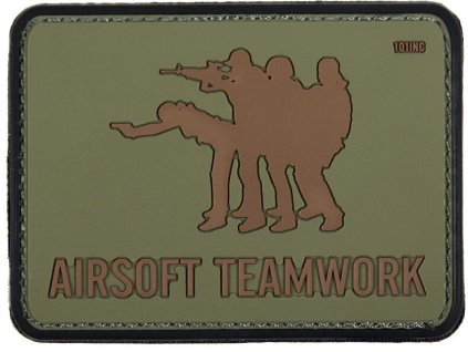 3D PVC Nášivka/Patch Nášivka Airsoft Teamwork - olivová