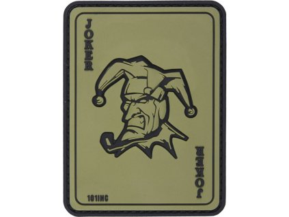 3D PVC Nášivka/Patch Joker - zelená