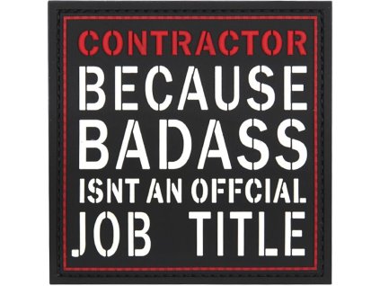 3D PVC Nášivka/Patch Contactor - biela/čierna