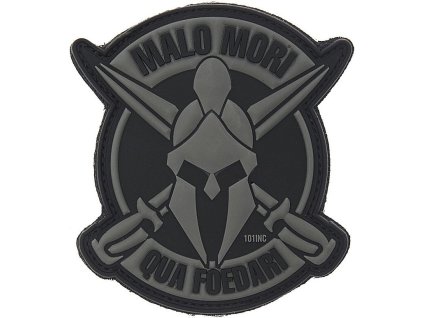 3D PVC Nášivka/Patch Malo Mori - čierna