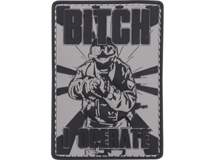 3D PVC Nášivka/Patch Bitch - šedá