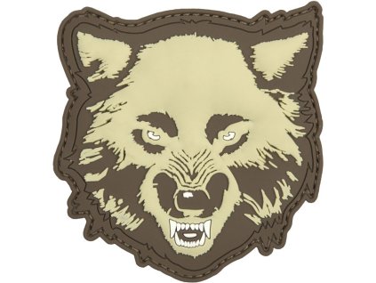 3D PVC Nášivka/Patch Wolf - coyote