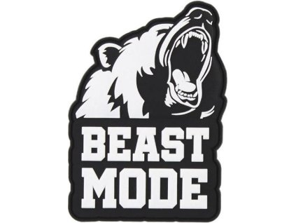 3D PVC Nášivka/Patch Beast mode - čierna