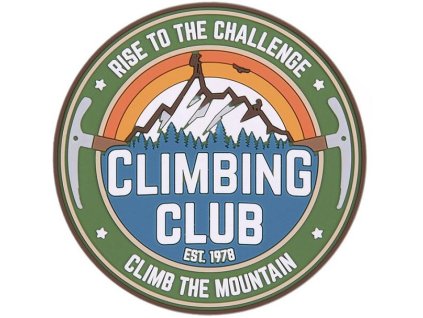3D PVC Nášivka/Patch Climbing Club - farebná
