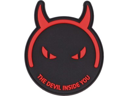 3D PVC Nášivka/Patch The devil inside you - červená