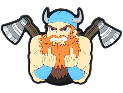 3D PVC Nášivka/Patch Angry viking - farebná