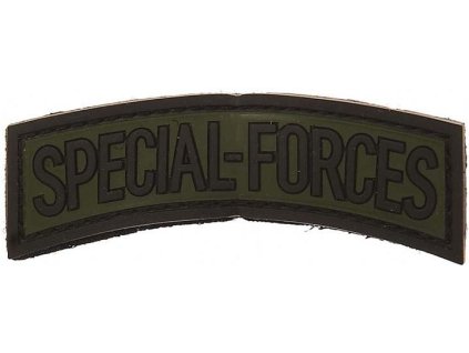 3D PVC Nášivka/Patch Special Forces - zelená