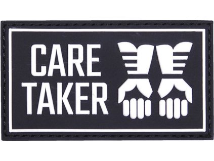 3D PVC Nášivka/Patch Care taker - čierna