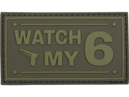 3D PVC Nášivka/Patch Watch my - zelená