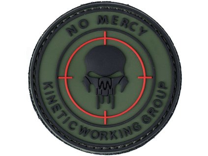 3D PVC Nášivka/Patch No mercy kinetic working group - green