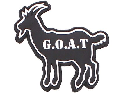 3D PVC Nášivka/Patch G.O.A.T. - black
