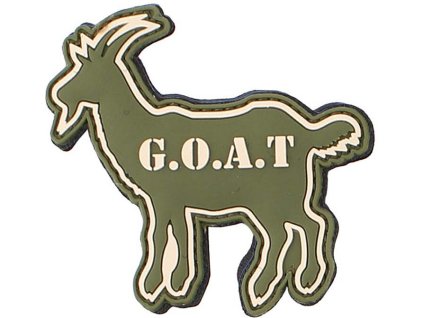 3D PVC Nášivka/Patch G.O.A.T. - green