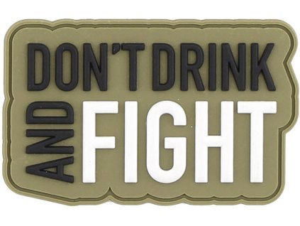 3D PVC Nášivka/Patch Don't drink - green/black