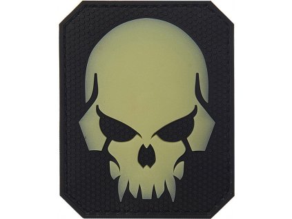 3D PVC Nášivka/Patch Pirate skull - black/green