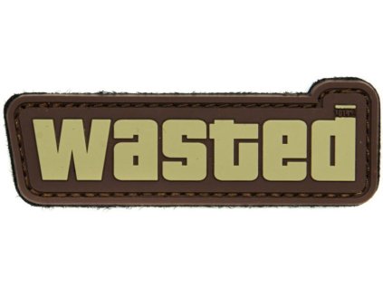 3D PVC Nášivka/Patch Wasted - hnedá