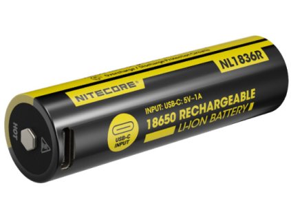 NITECORE Li-Ion akumulátor 18650 3600 mAh - USB-C nabíjateľný (NCxb-NL1836R)