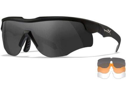 WILEY X Ochranné okuliare ROGUE COMM - šedé + číre + oranžové sklá / matný čierny rám