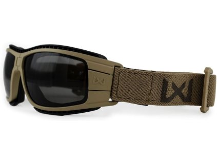 WILEY X Ochranné okuliare LYNX - šedé + číre sklá / matný pieskový rám