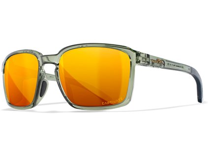 WILEY X Ochranné okuliare ALFA Captivate - polarizované oranžové sklá / šedý rám