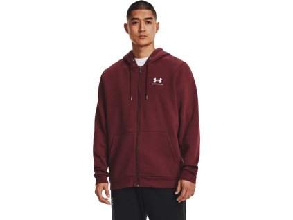 UNDER ARMOUR Mikina Essential Fleece FZ Hood - červená (1373881-690)