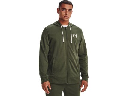 UNDER ARMOUR Mikina Rival Terry LC FZ - tmavo zelená (1370409-390)