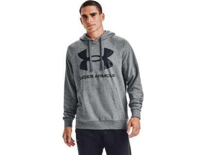UNDER ARMOUR Mikina Rival Fleece Big Logo HD - šedá (1357093-012)