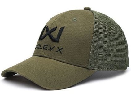 WILEY X Šiltovka Trucker Cap - olive green / black logo
