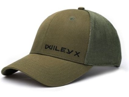 WILEY X Šiltovka Trucker Cap Small Logo - olive green / black logo